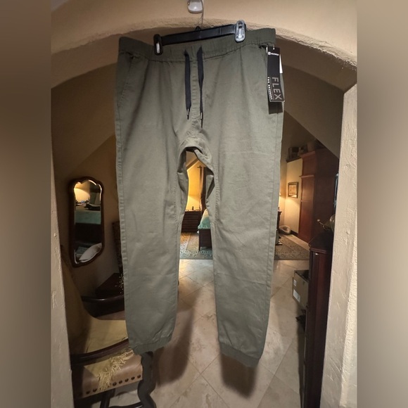 South Pole Other - South Pole Olive Joggers with Navy Drawstring